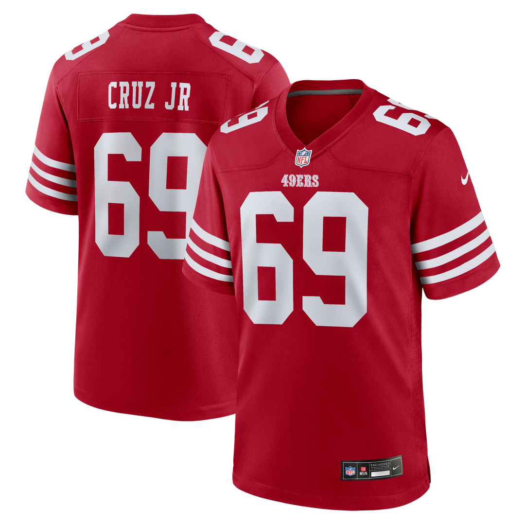 Enrique Cruz Jr. San Francisco 49ers Team Game Jersey - Scarlet