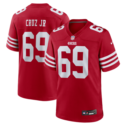 Enrique Cruz Jr. San Francisco 49ers Team Game Jersey - Scarlet