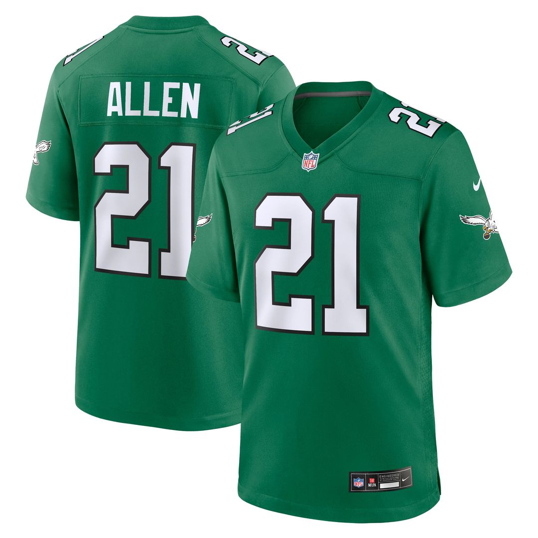 Eric Allen Philadelphia Eagles Retired Player Alternate Game Jersey - Kelly Green