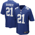 Tiki Barber New York Giants Game Retired Player Jersey - Royal
