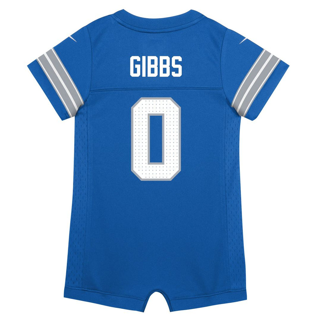 Jahmyr Gibbs Detroit Lions Newborn Romper Game Jersey - Blue