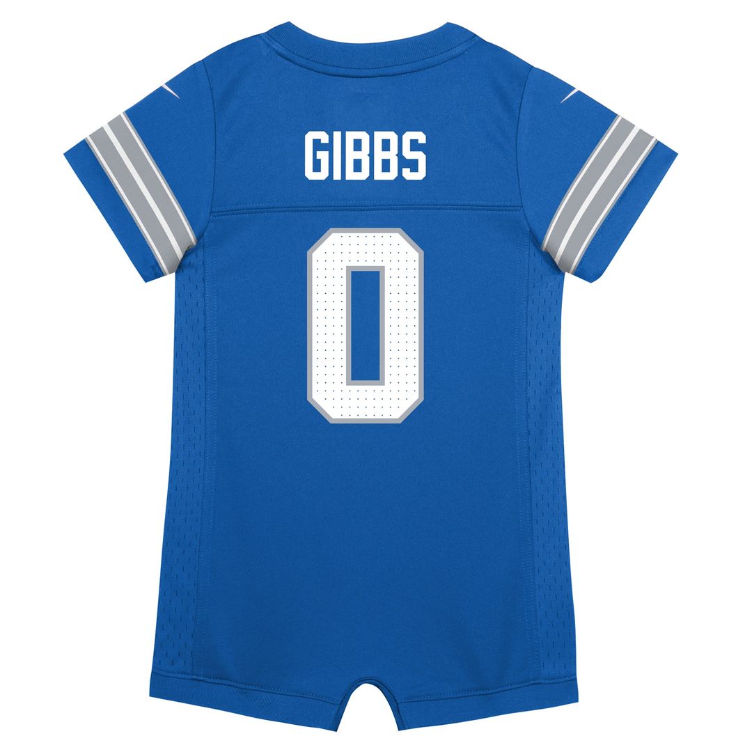 Jahmyr Gibbs Detroit Lions Newborn Romper Game Jersey - Blue