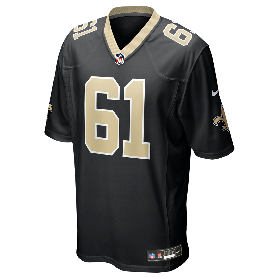 Drew Desjarlais New Orleans Saints Game Player Jersey - Black