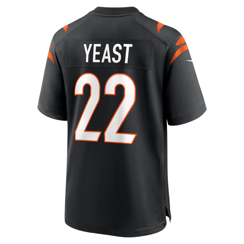 Russ Yeast Cincinnati Bengals Team Game Jersey - Black