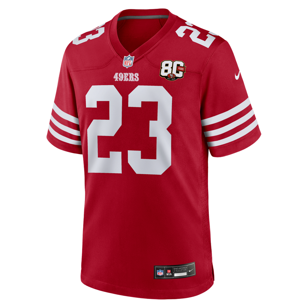 Christian McCaffrey San Francisco 49ers 80th Anniversary Game Jersey - White