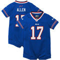 Josh Allen Buffalo Bills Newborn Romper Game Jersey - Royal