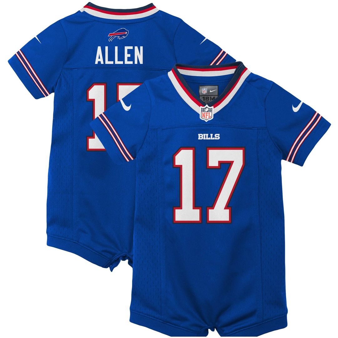 Josh Allen Buffalo Bills Newborn Romper Game Jersey - Royal