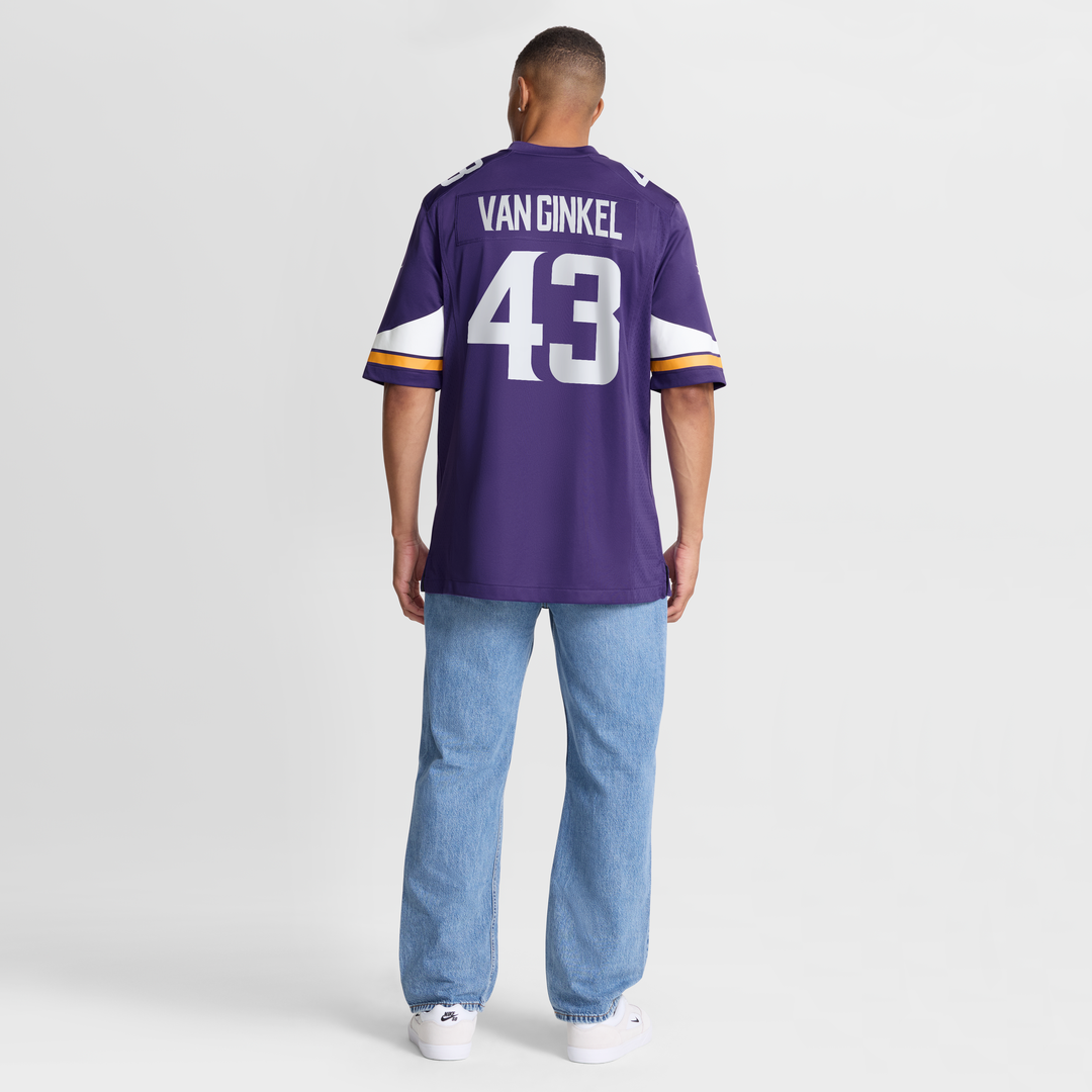 Andrew Van Ginkel Minnesota Vikings Team Game Jersey - Purple