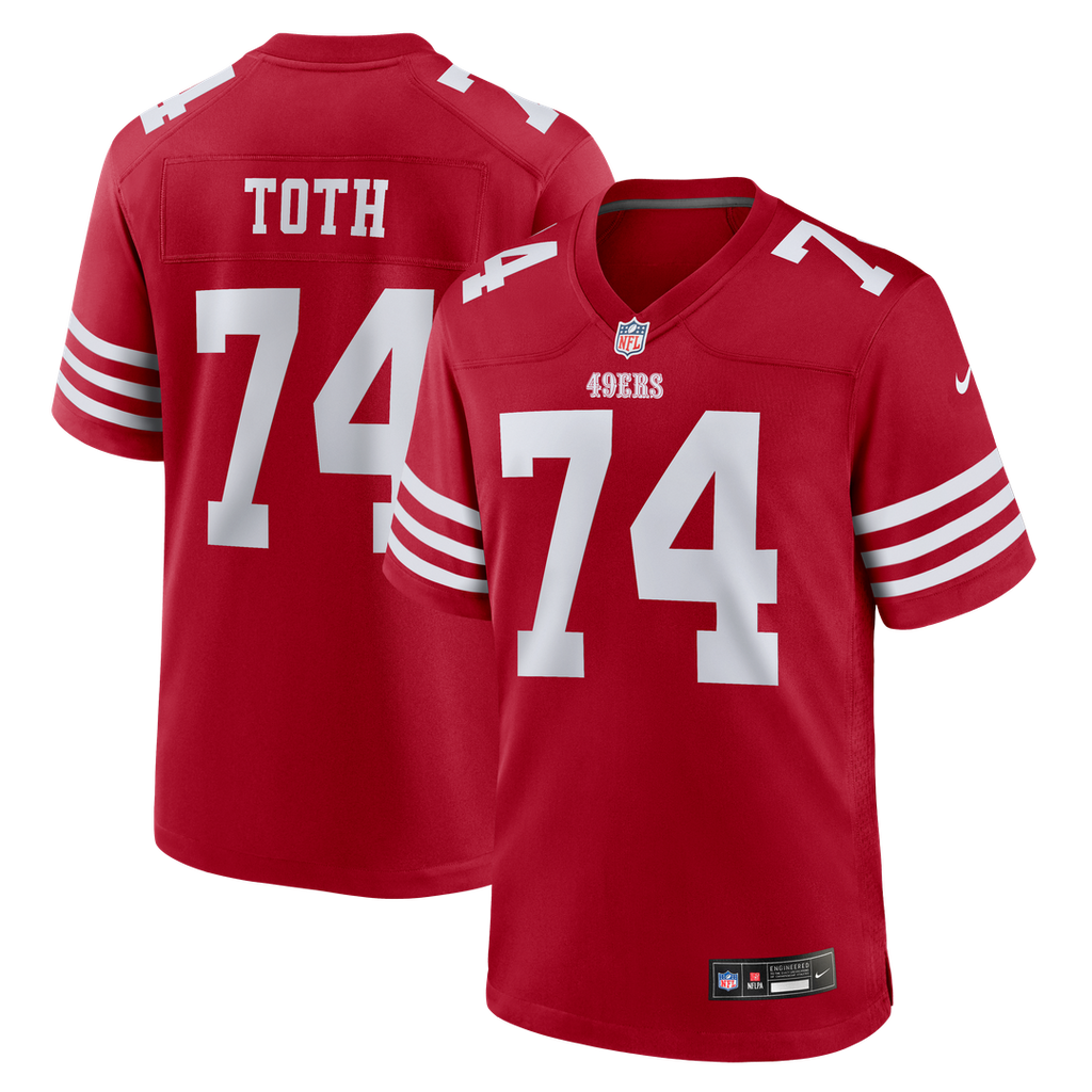 Brett Toth San Francisco 49ers Team Game Jersey - Scarlet
