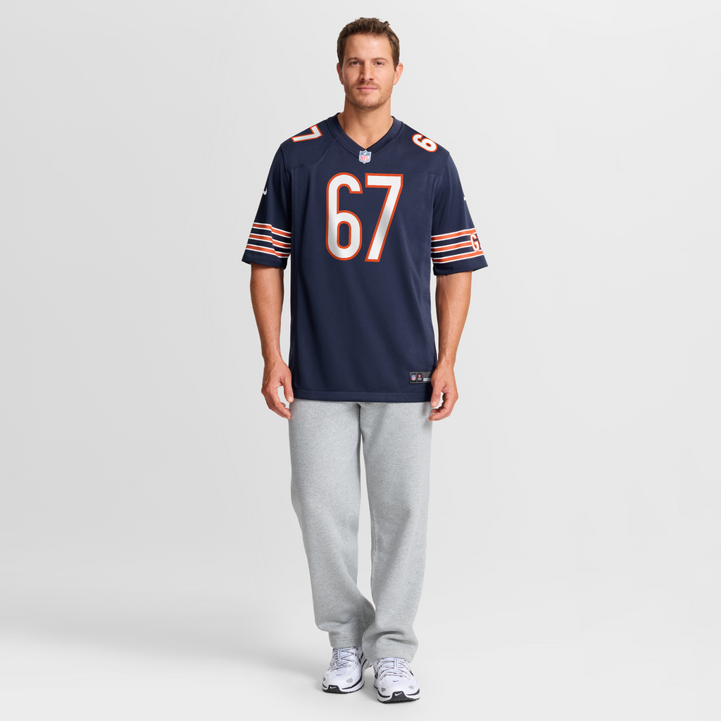 Garrett Bradbury Chicago Bears Team Game Jersey - Navy