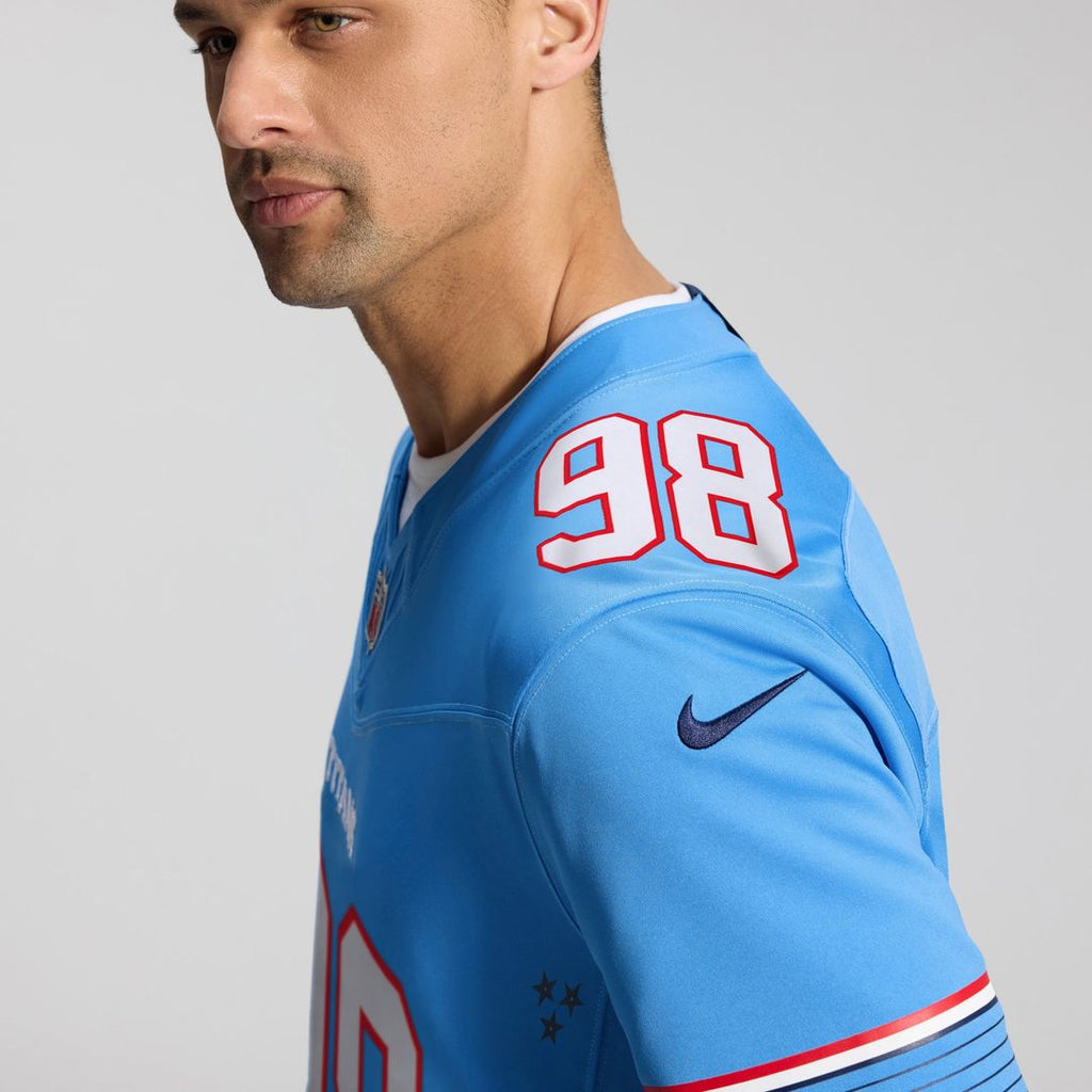 Jeffery Simmons Tennessee Titans Team Vapor F.U.S.E. Stitched Limited Jersey - Light Blue