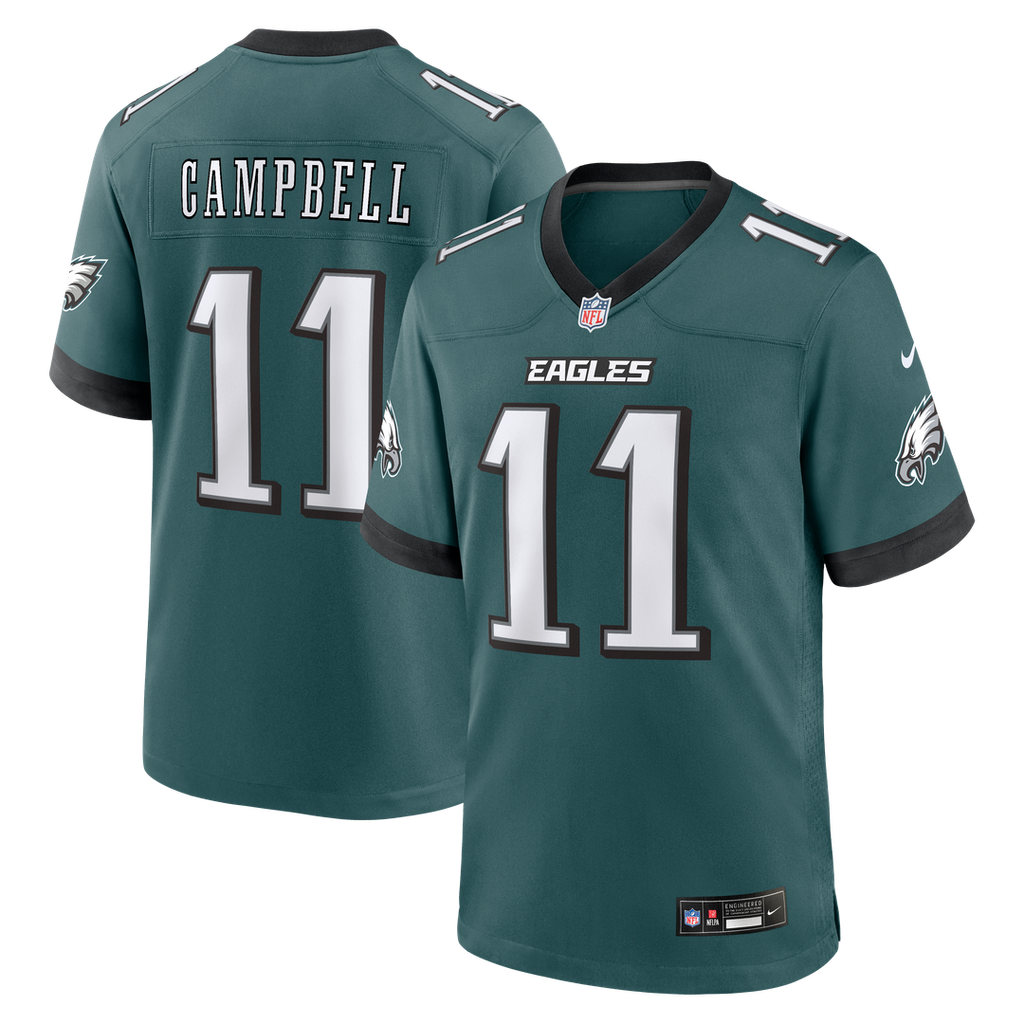 Jihaad Campbell Philadelphia Eagles Team Game Jersey - Midnight Green