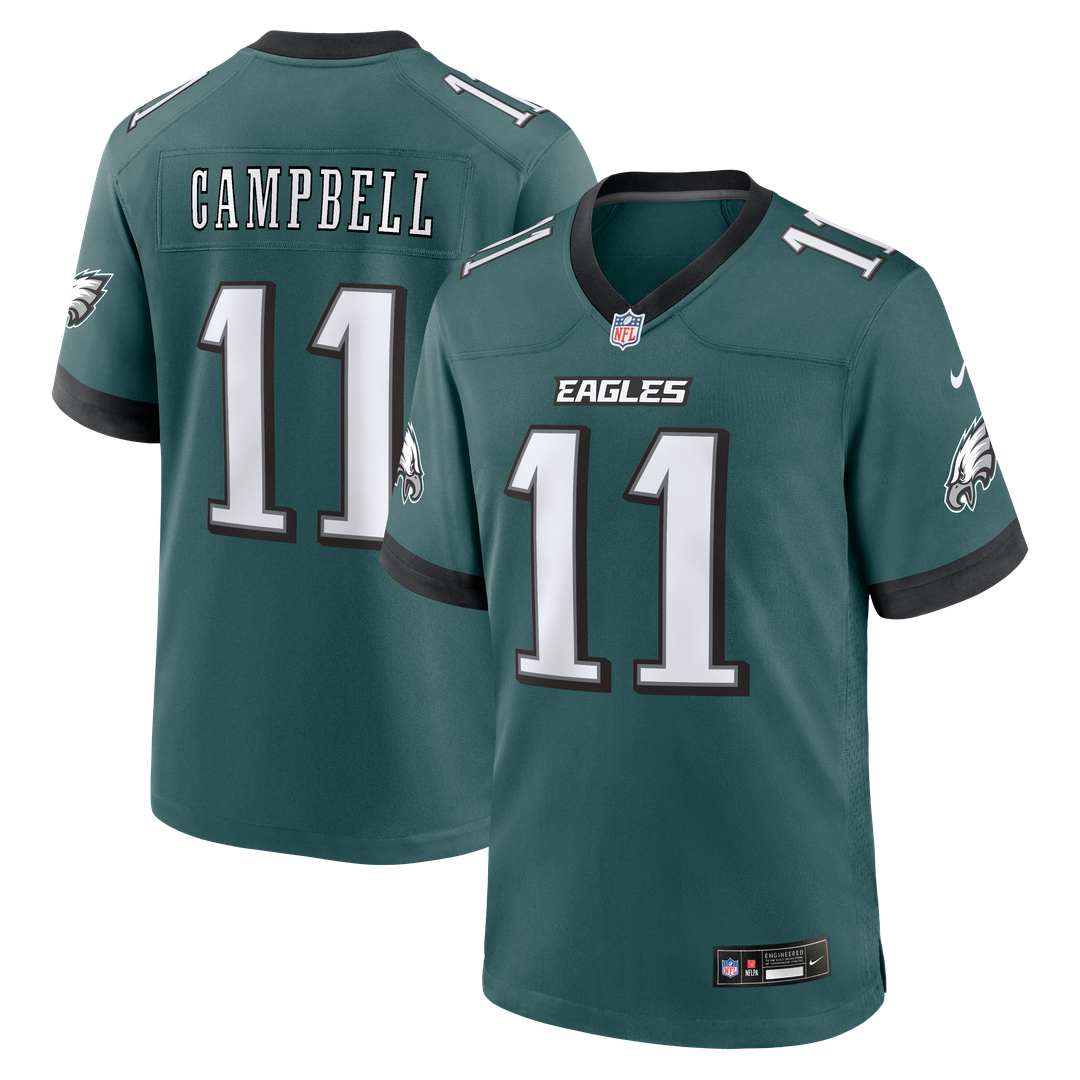 Jihaad Campbell Philadelphia Eagles Team Game Jersey - Midnight Green