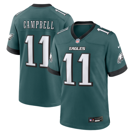 Jihaad Campbell Philadelphia Eagles Team Game Jersey - Midnight Green