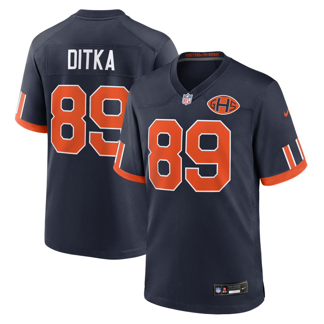Mike Ditka Chicago Bears 2026 Rivalries Collection Game Jersey - Navy