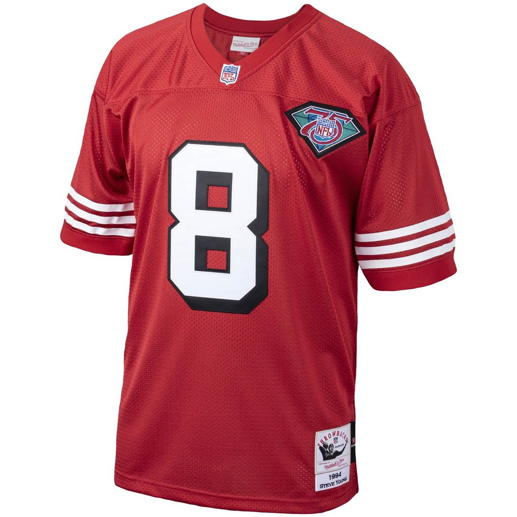Steve Young San Francisco 49ers 1994 Authentic Throwback Retired Player Jersey - Scarlet