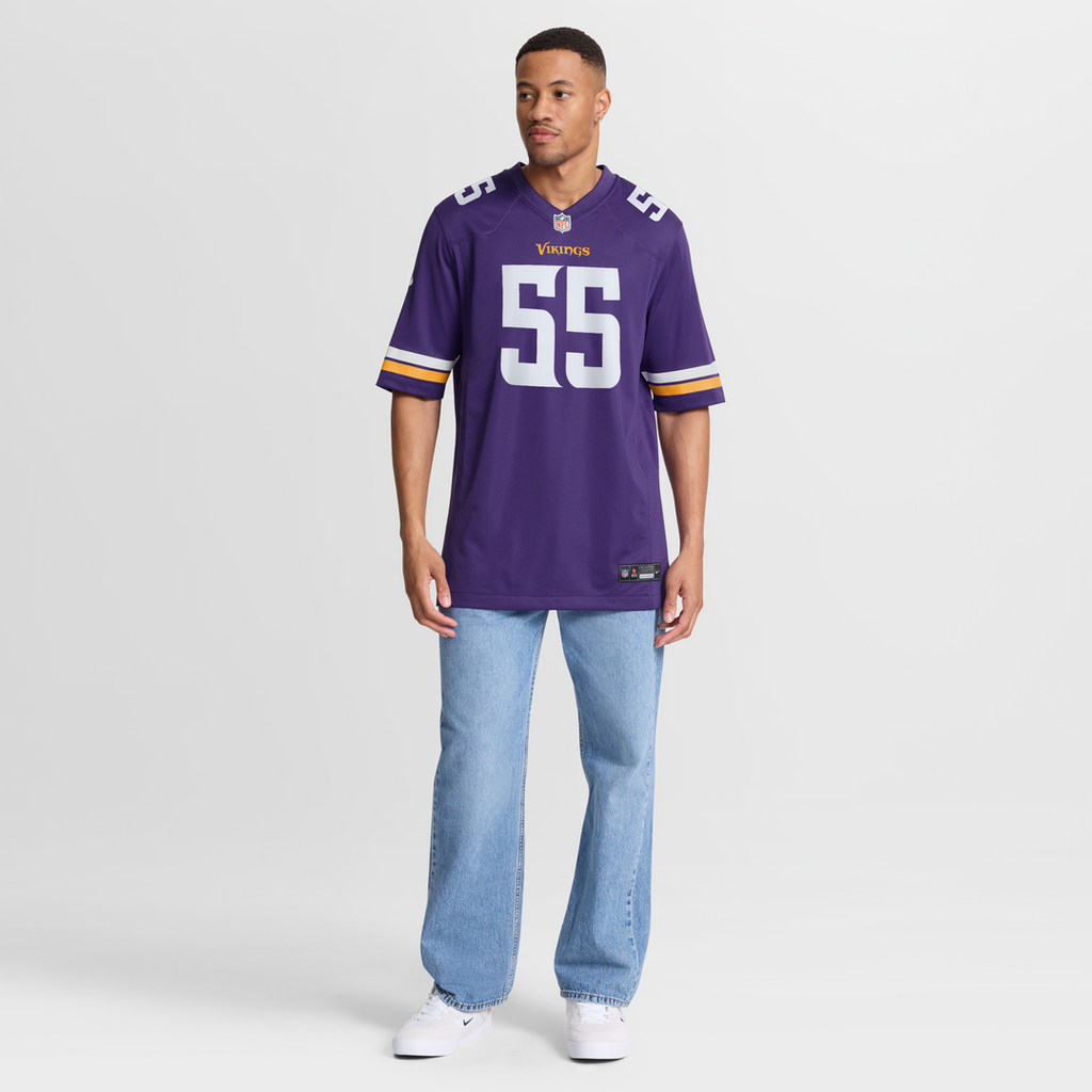 Eric Wilson Minnesota Vikings Team Game Jersey - Purple