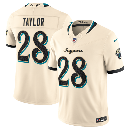 Fred Taylor Jacksonville Jaguars 2026 Rivalries Collection Stitched Limited Jersey - Natural