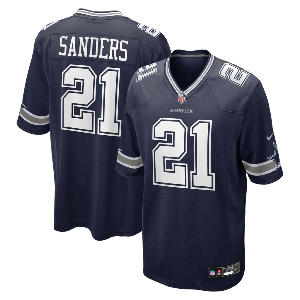 Deion Sanders Dallas Cowboys Team Retired Player Game Jersey - Navy