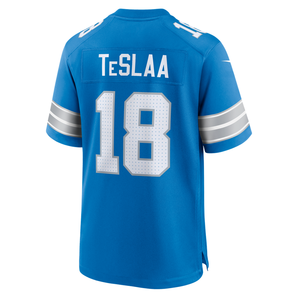 Isaac TeSlaa Detroit Lions Game Player Jersey - Blue