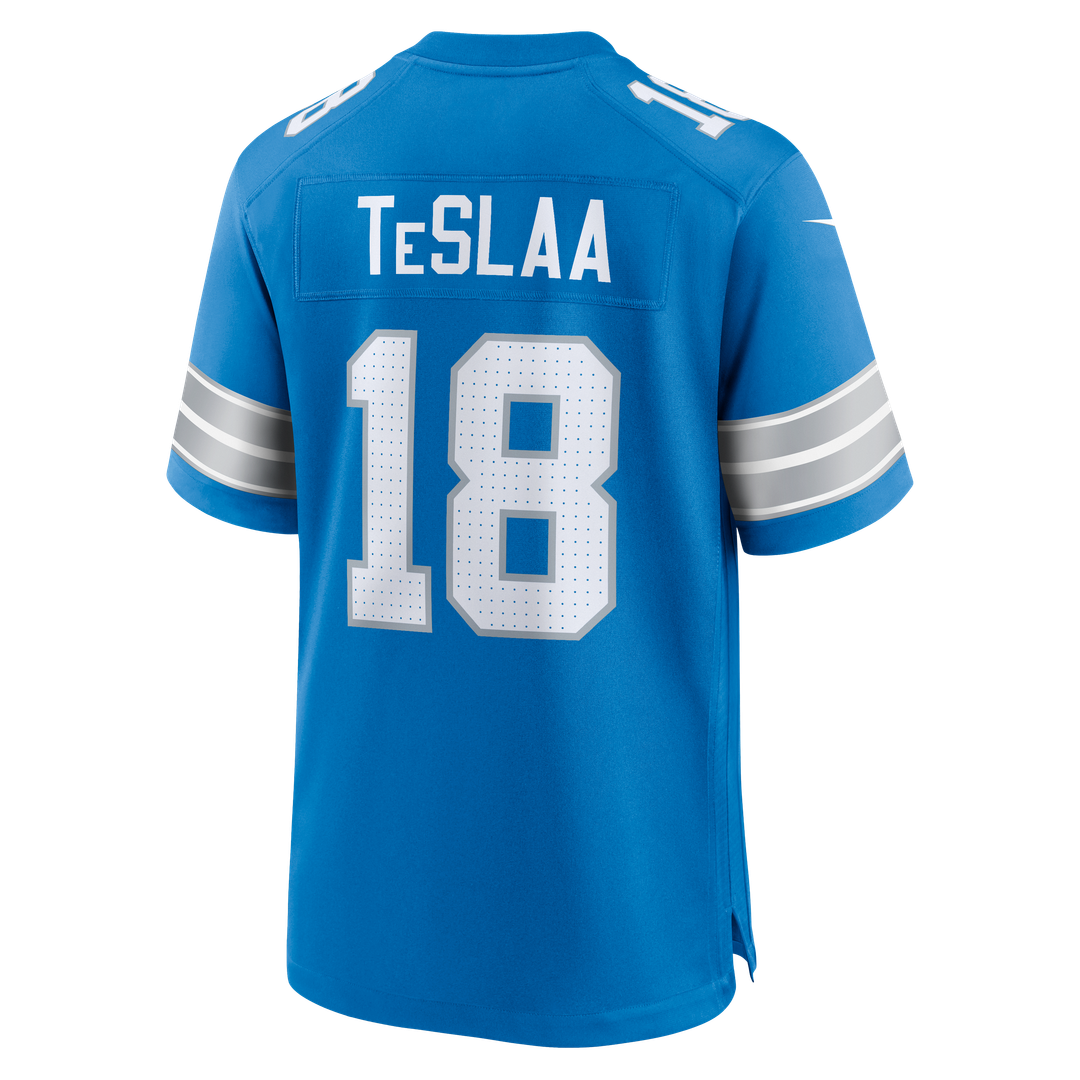 Isaac TeSlaa Detroit Lions Game Player Jersey - Blue