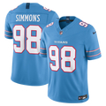 Jeffery Simmons Tennessee Titans Team Vapor F.U.S.E. Stitched Limited Jersey - Light Blue