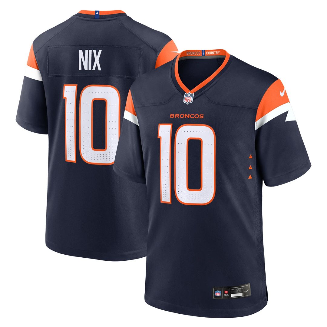 Bo Nix Denver Broncos Player Game Jersey - Orange