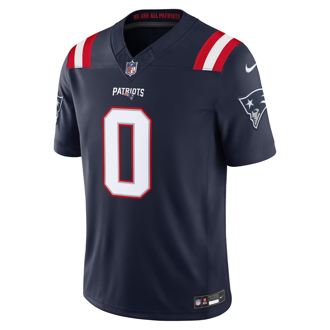Christian Gonzalez New England Patriots Team Vapor F.U.S.E. Stitched Limited Jersey - Navy