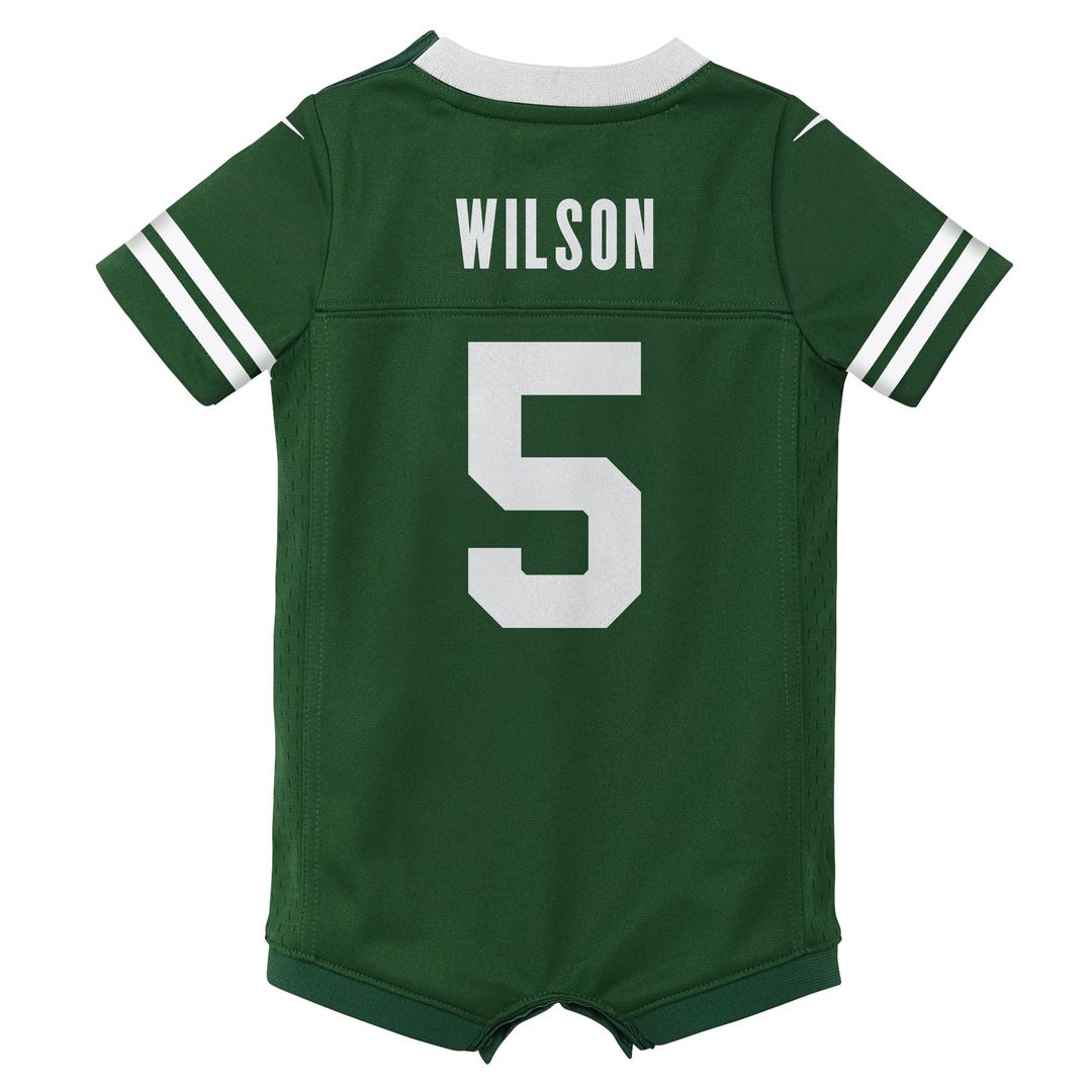 Garrett Wilson New York Jets Newborn Romper Game Jersey - Green