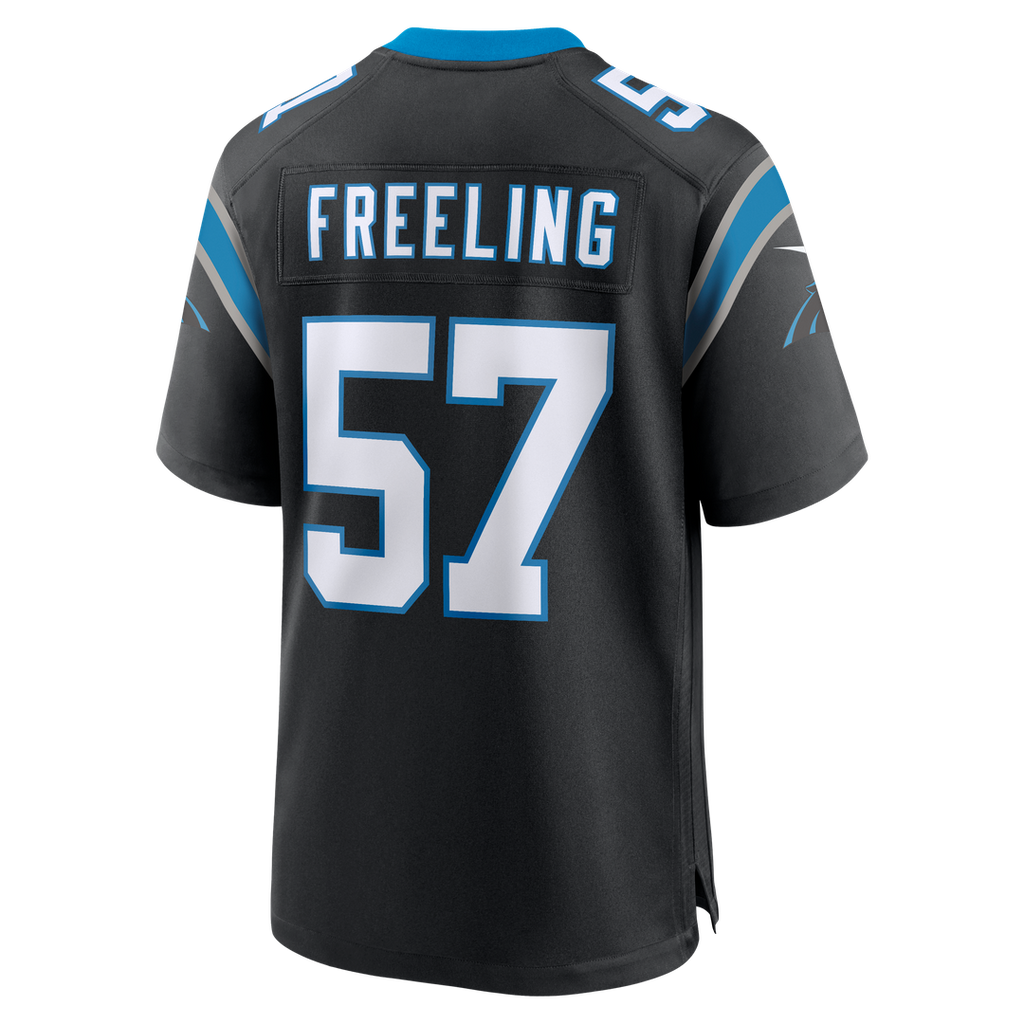 Monroe Freeling Carolina Panthers Team Game Jersey - Black