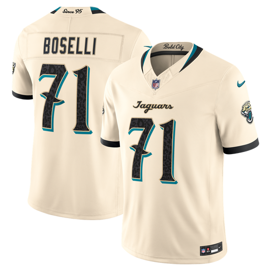 Tony Boselli Jacksonville Jaguars 2026 Rivalries Collection Stitched Limited Jersey - Natural