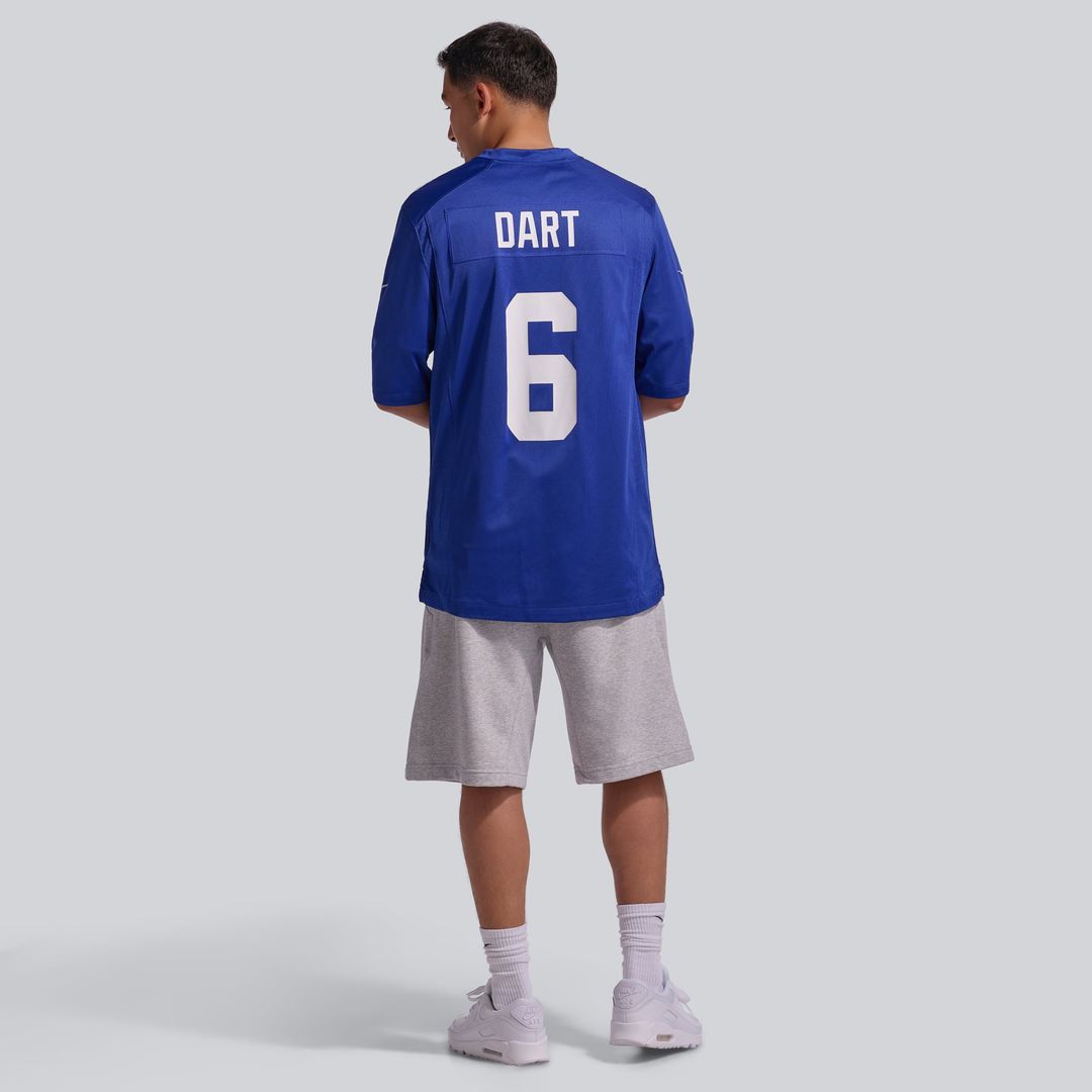 Jaxson Dart New York Giants Team Game Jersey - Royal