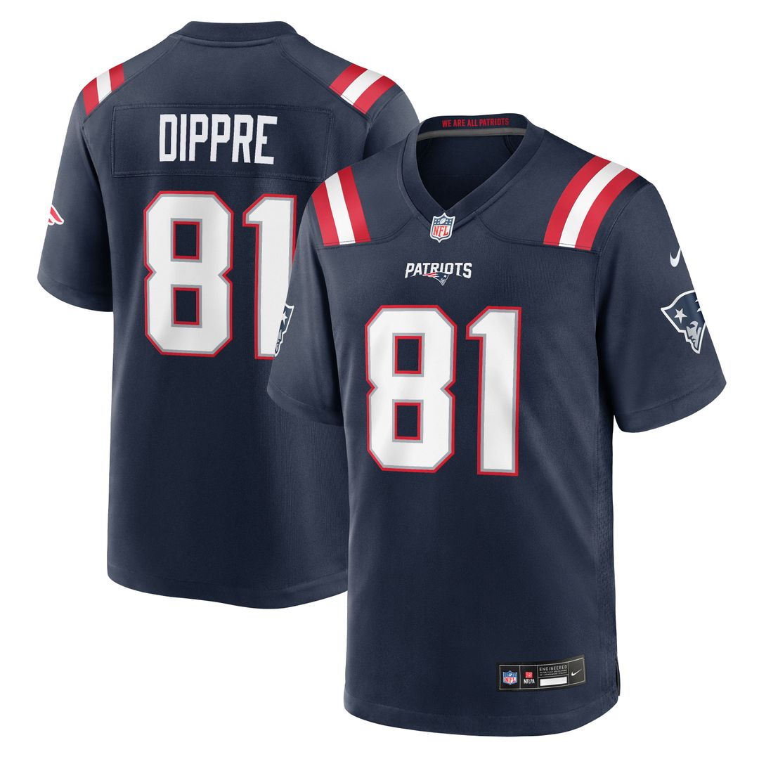 CJ Dippre New England Patriots Team Game Jersey - Navy