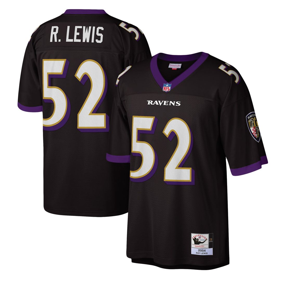 Ray Lewis Baltimore Ravens 2004 Authentic Throwback Retired Player Jersey - Black