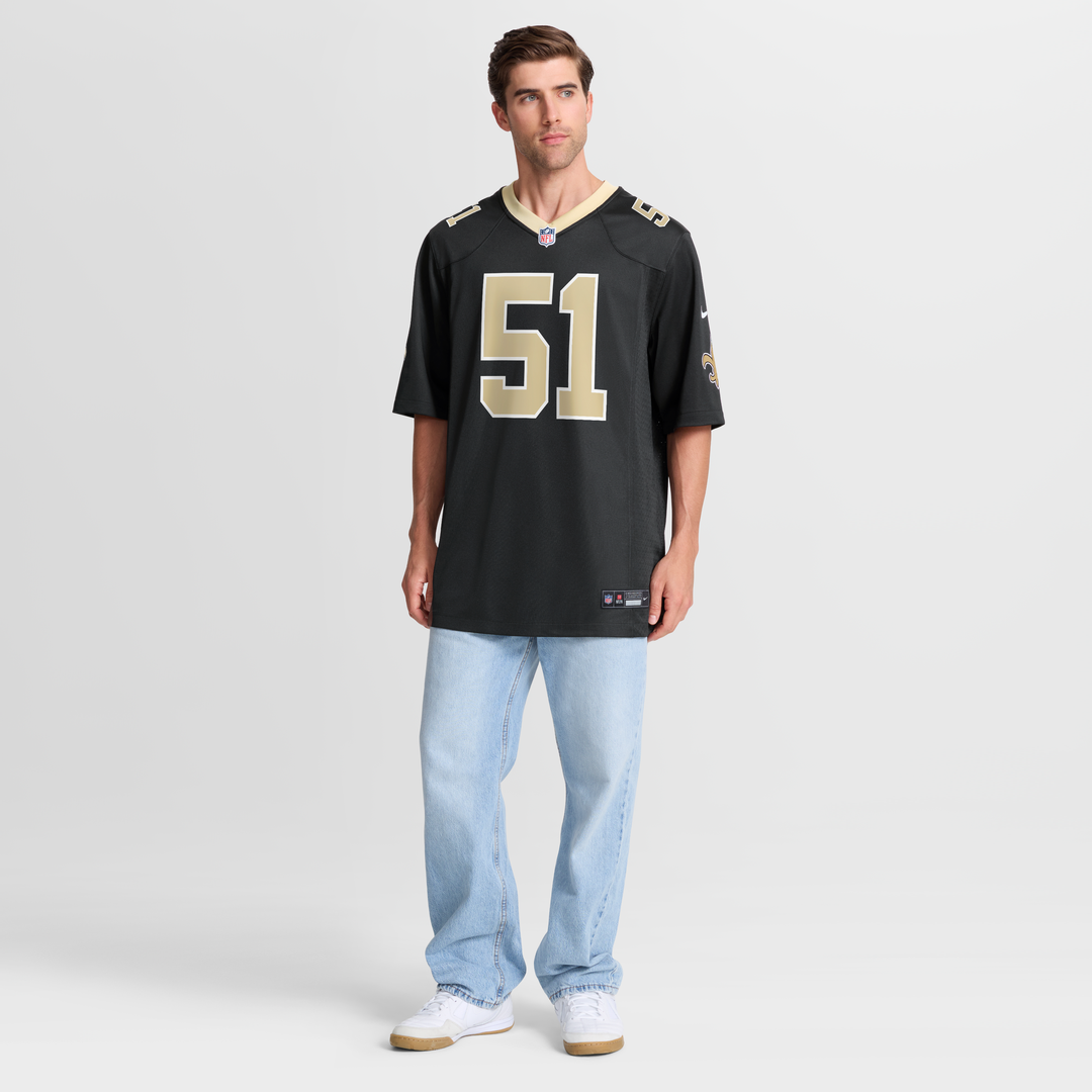 Jonathan Vilma New Orleans Saints Game Retired Player Jersey - Black