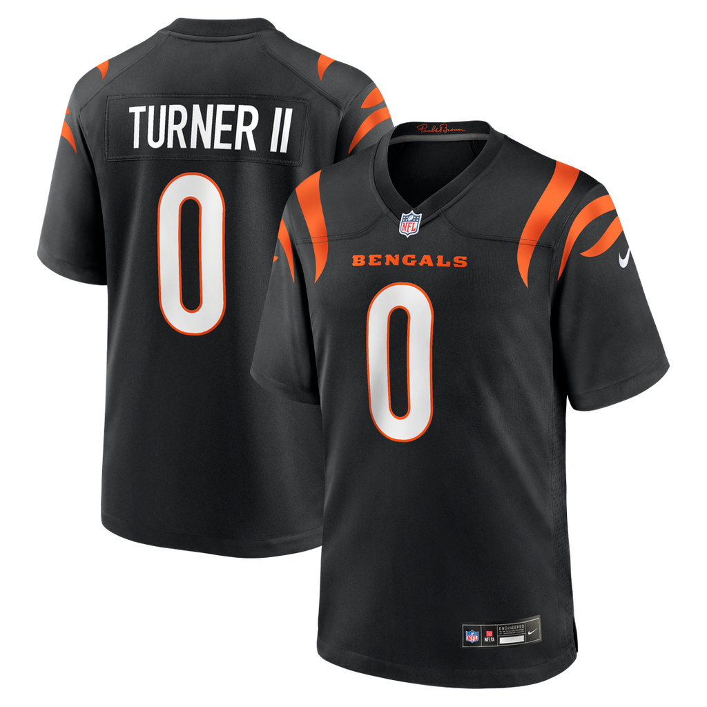 DJ Turner II Cincinnati Bengals Team Game Jersey - Black