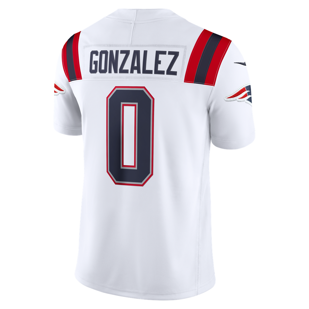 Christian Gonzalez New England Patriots Vapor F.U.S.E. Stitched Limited Jersey - White