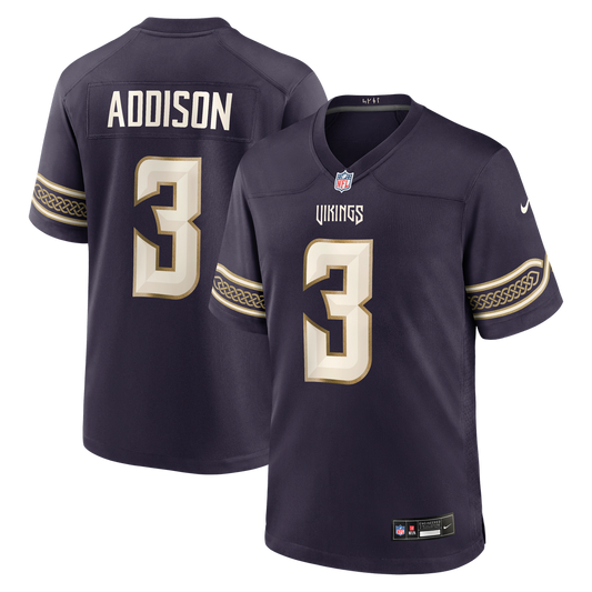 Jordan Addison Minnesota Vikings 2026 Rivalries Collection Game Jersey - Purple