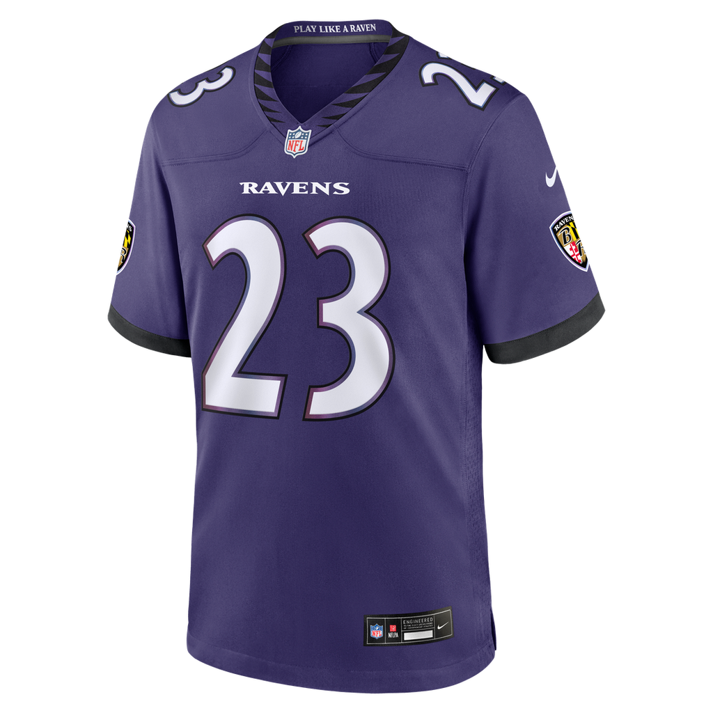 Adam Randall Baltimore Ravens Team Game Jersey - Purple