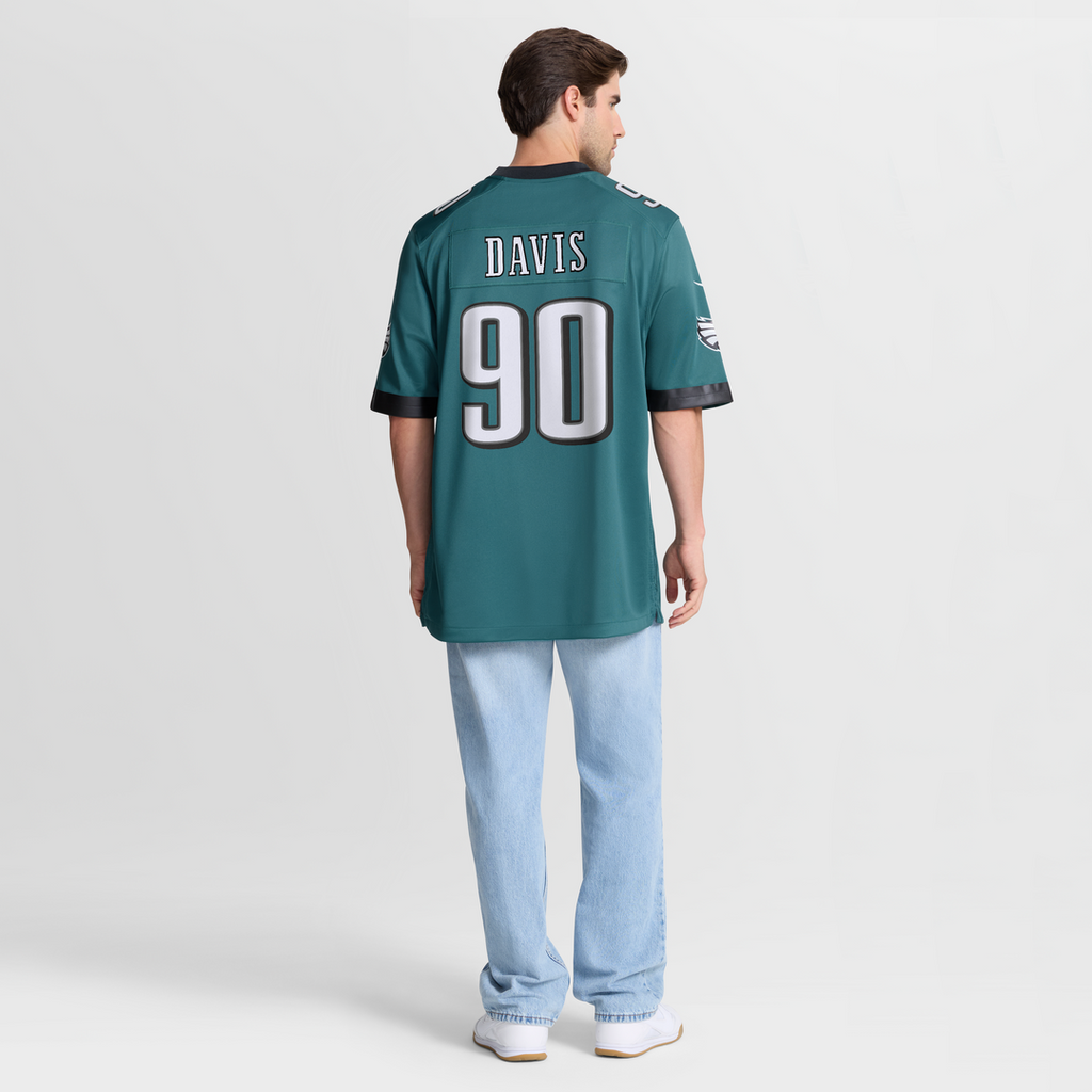 Jordan Davis Philadelphia Eagles Team Game Jersey - Midnight Green