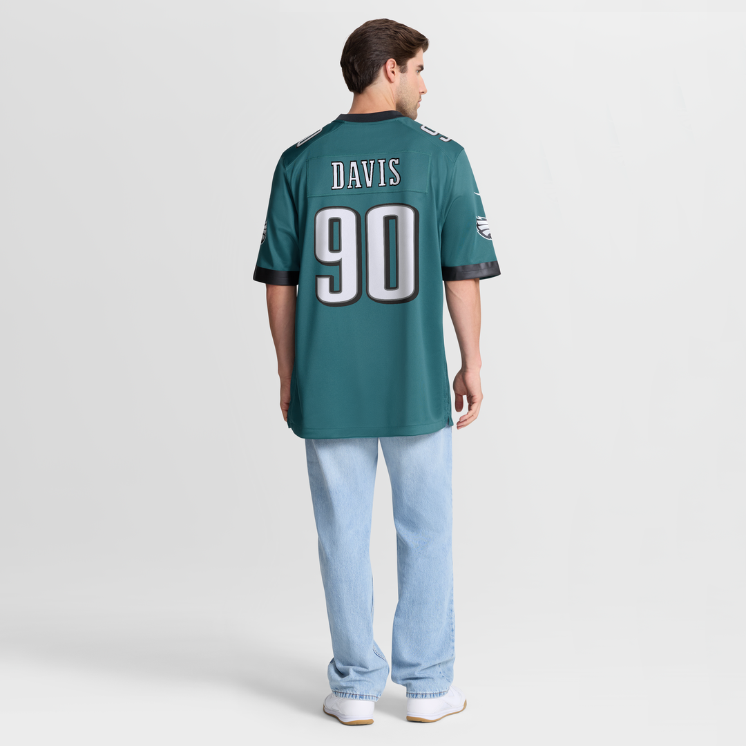 Jordan Davis Philadelphia Eagles Team Game Jersey - Midnight Green