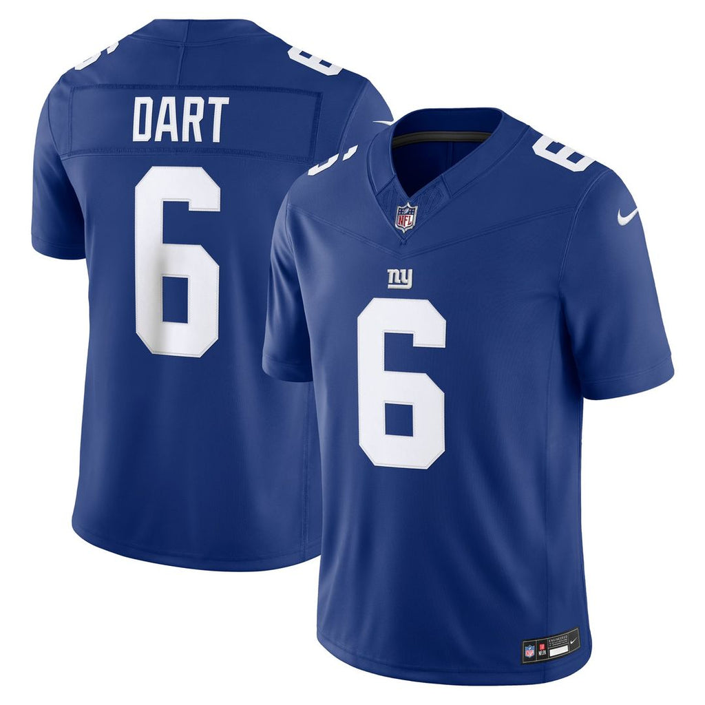 Jaxson Dart New York Giants Team Vapor F.U.S.E. Stitched Limited Jersey - Royal