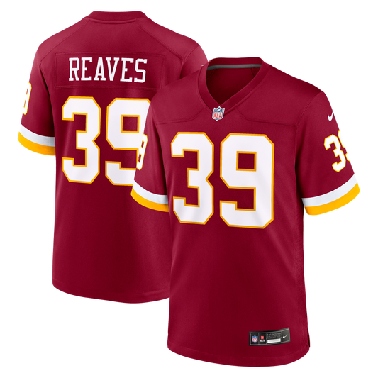 Jeremy Reaves Washington Commanders Game Jersey - Burgundy