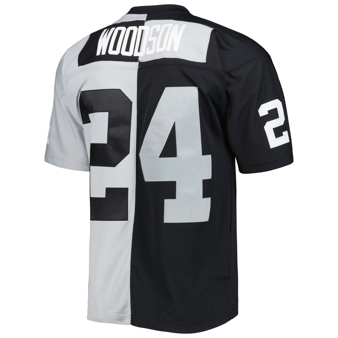 Charles Woodson Las Vegas Raiders 1998 Split Legacy Replica Jersey - Black/Silver