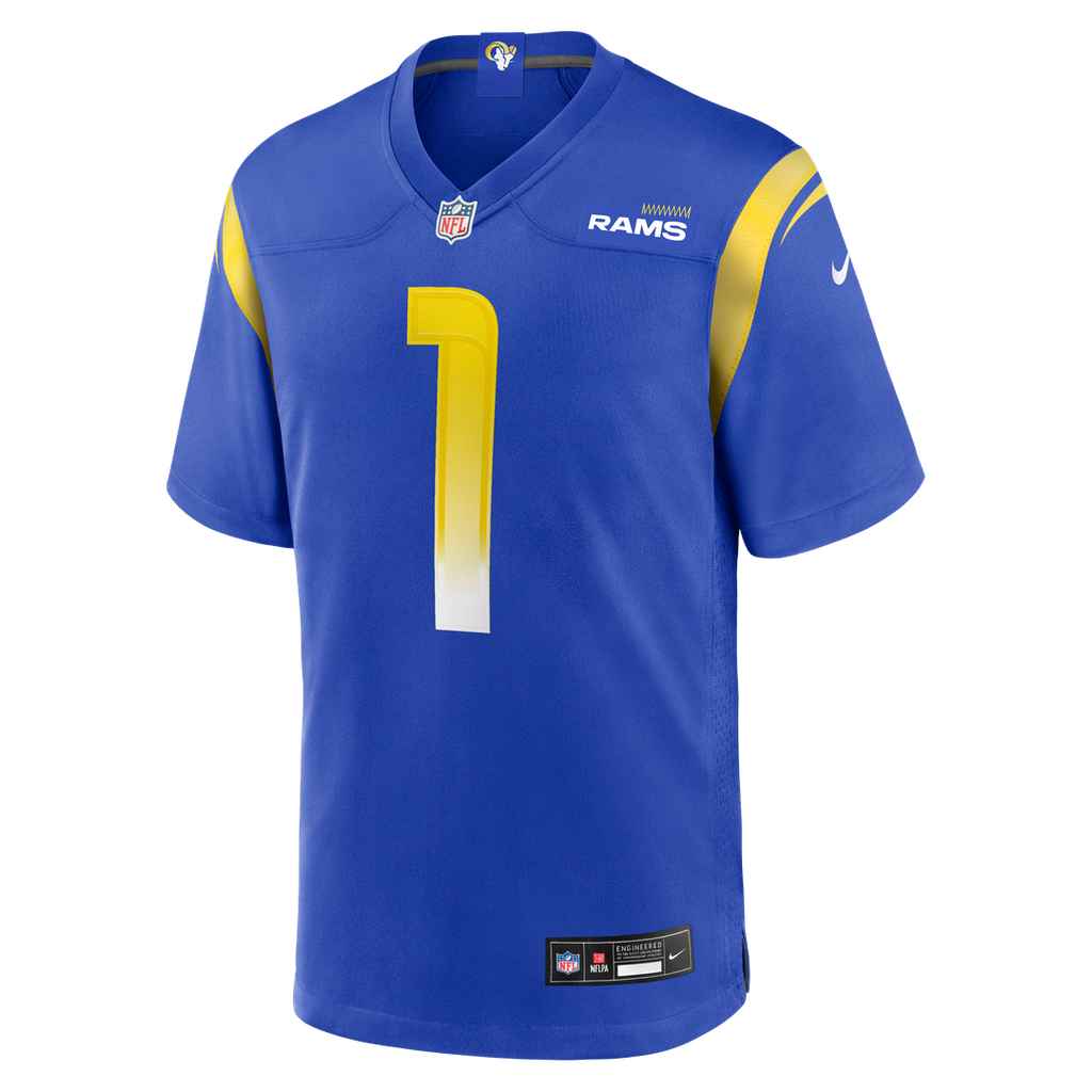 Number 1 Dad Los Angeles Rams Game Jersey - Royal