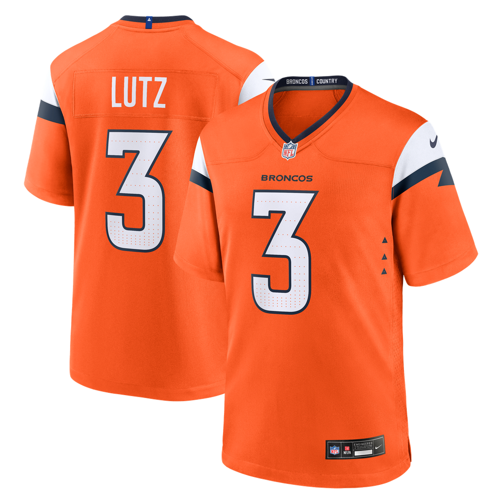 Wil Lutz Denver Broncos Team Game Jersey - Orange