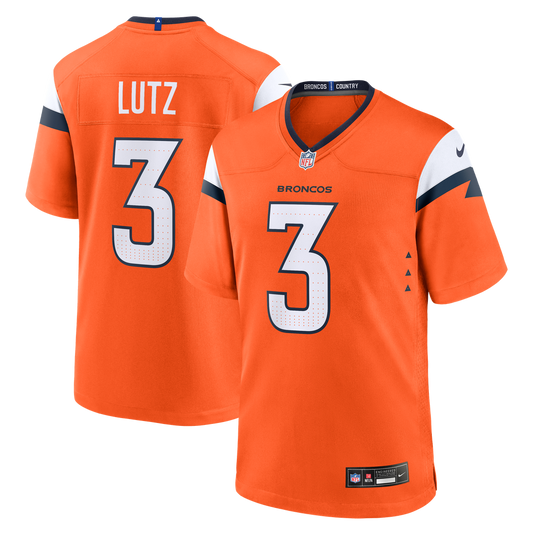 Wil Lutz Denver Broncos Team Game Jersey - Orange