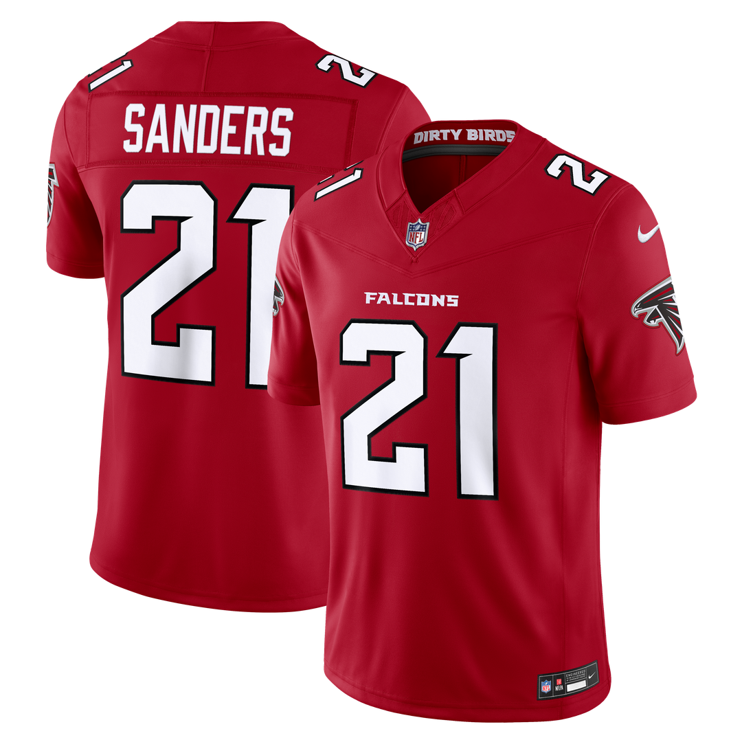 Deion Sanders Atlanta Falcons Team Vapor F.U.S.E. Stitched Retired Limited Jersey - Red