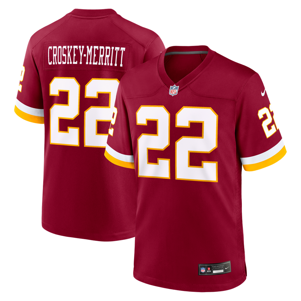 Jacory Croskey - Merritt Washington Commanders Game Jersey - Burgundy