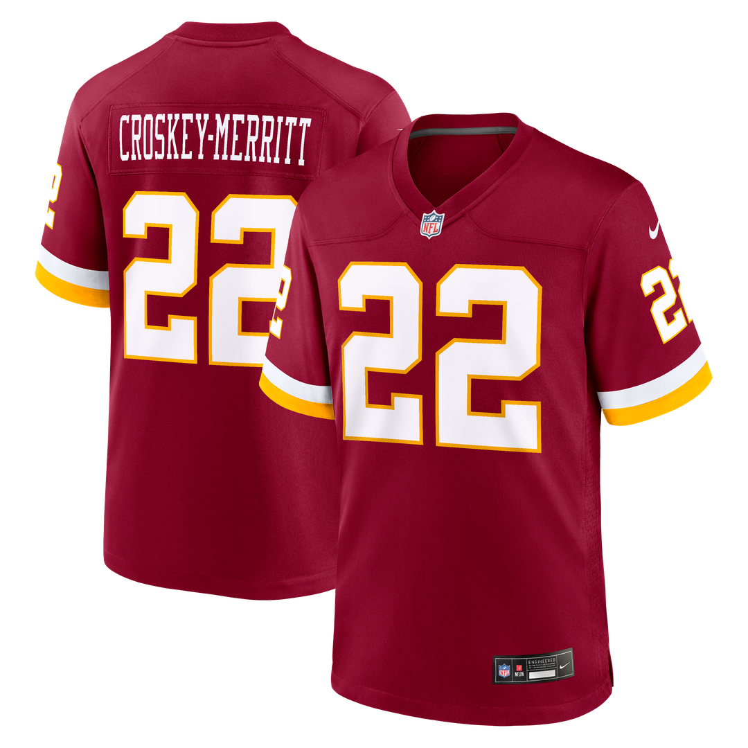 Jacory Croskey - Merritt Washington Commanders Game Jersey - Burgundy